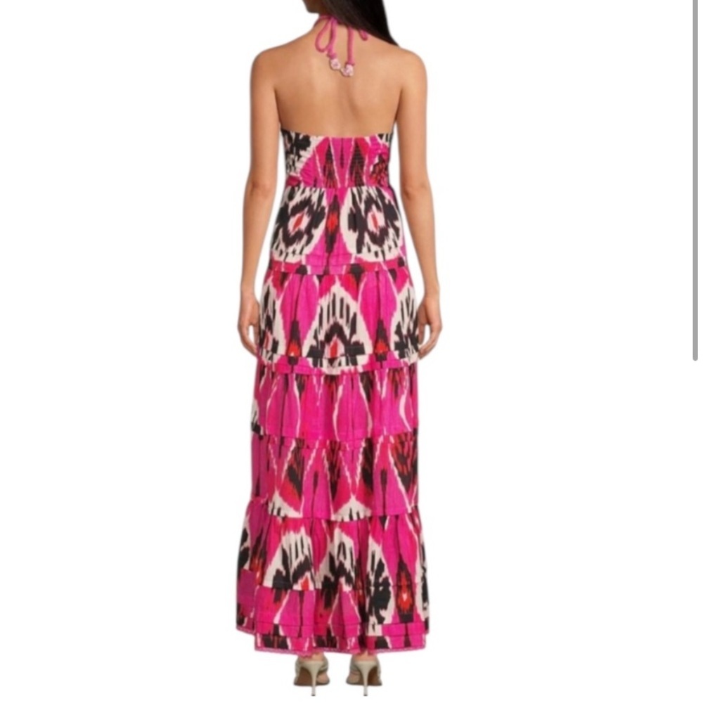 Ro’s Garden Denise Halter Maxi Dress in Bazaar Pink SZ L NWT - Picture 2 of 11
